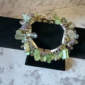 Elegant Multi-Color Gemstone Stretchy Bracelet